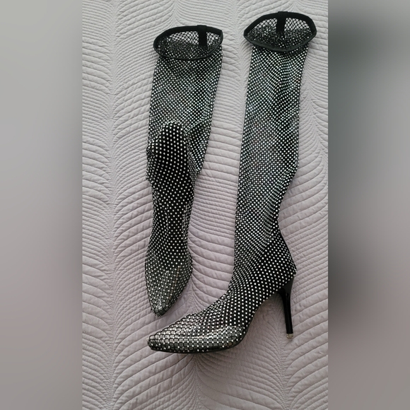 All Zara, Bundle of 4 Pairs Assorted Heels, Booties & Sexy Nightclub Mesh Boots - Picture 10 of 15